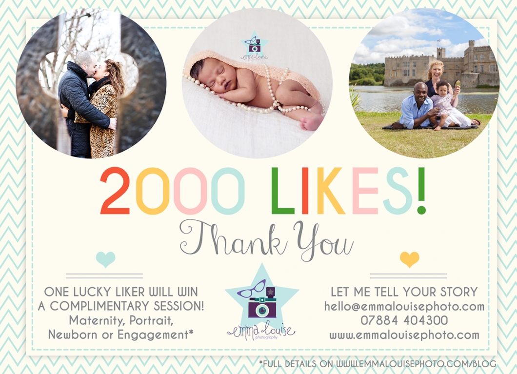 Emma Louise Photography reaches 2000 Facebook Likes