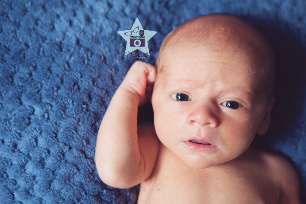 Portrait of Newborn Baby Boy