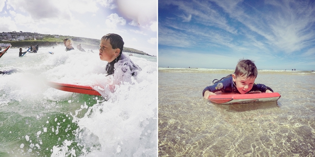 Surfing on Porthmeor Beach St Ives - Go Pro Photography