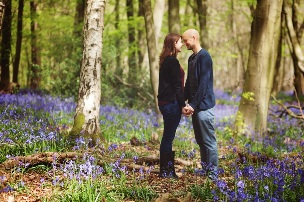 Engagement Photography in the Bluebells Sevenoaks